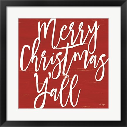 Framed Merry Christmas Y&#39;all Print