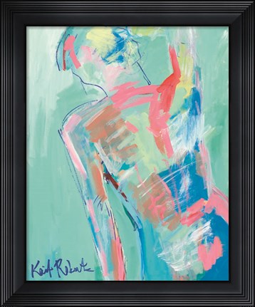 Framed Figure Series: Blueberry Stretch Print