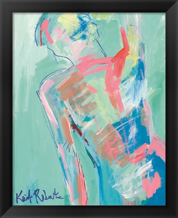 Framed Figure Series: Blueberry Stretch Print