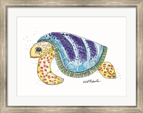 Framed T is for Turtle Print