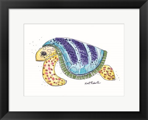 Framed T is for Turtle Print