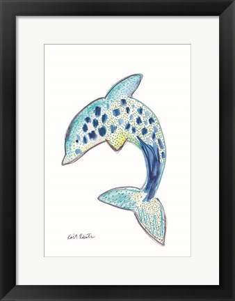 Framed D is for Dolphin Print