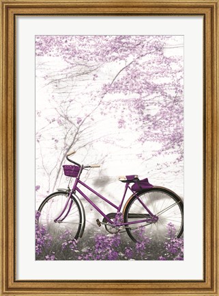 Framed Ultra Violet Bicycle Print