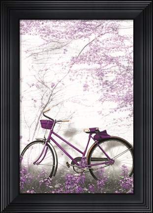 Framed Ultra Violet Bicycle Print