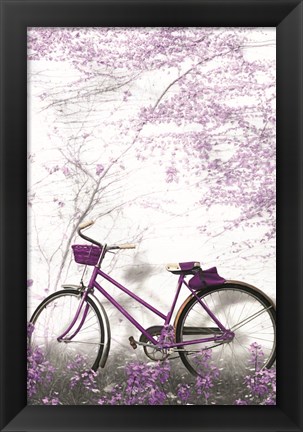 Framed Ultra Violet Bicycle Print