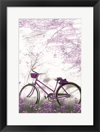 Framed Ultra Violet Bicycle Print