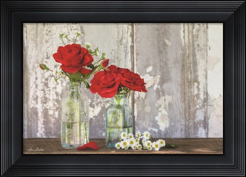 Framed Red Velvet Roses Print