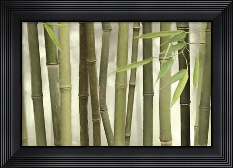 Framed Backlit Bamboo I Print