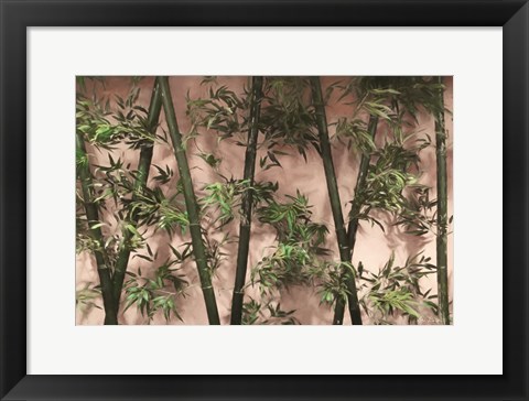 Framed Bamboo on Blush Print