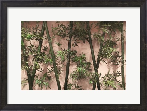 Framed Bamboo on Blush Print