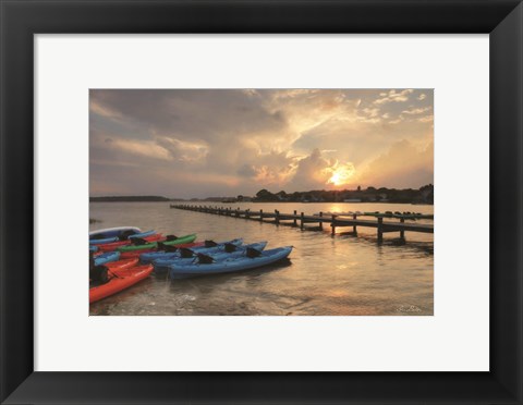 Framed Bayside Dock Print