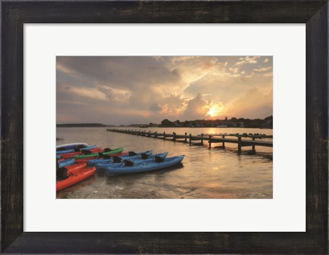 Framed Bayside Dock Print