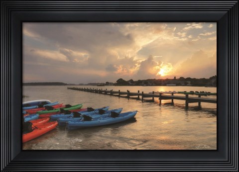 Framed Bayside Dock Print