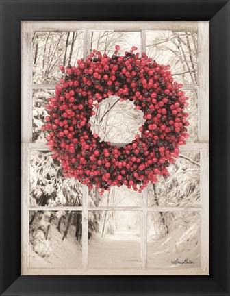 Framed Beaded Wreath View II Print