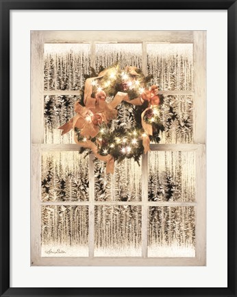Framed Frosted Pane Window View Print
