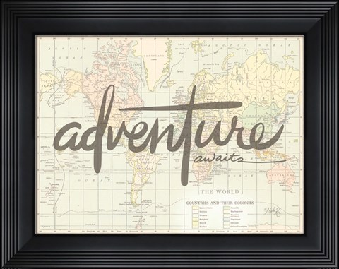 Framed Adventure Awaits Print