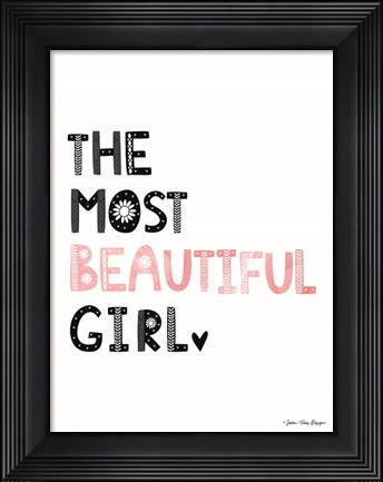 Framed Beautiful Girl Print