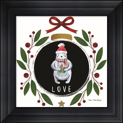 Framed Love Christmas Ornament Print