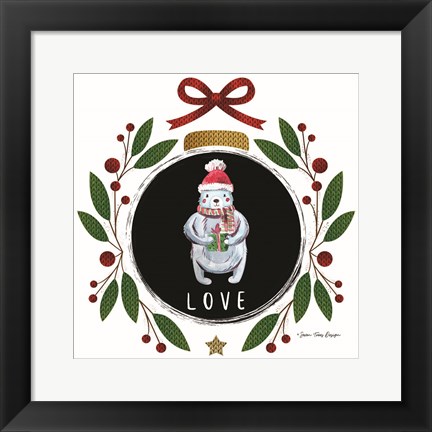 Framed Love Christmas Ornament Print