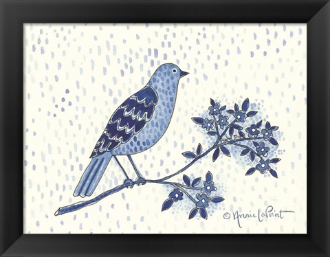 Framed Blue Bird Print