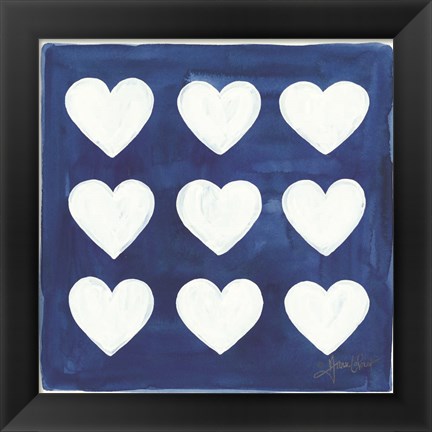 Framed Crazy Hearts Print