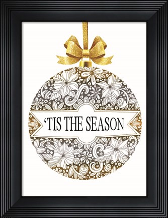 Framed &#39;Tis the Season Ornament Print