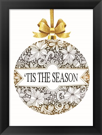 Framed &#39;Tis the Season Ornament Print