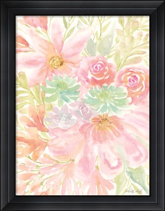 Framed Mixed Floral Blooms III Print