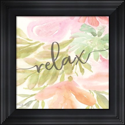 Framed Floral Relax Print