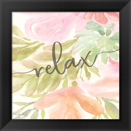 Framed Floral Relax Print