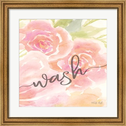 Framed Floral Wash Print