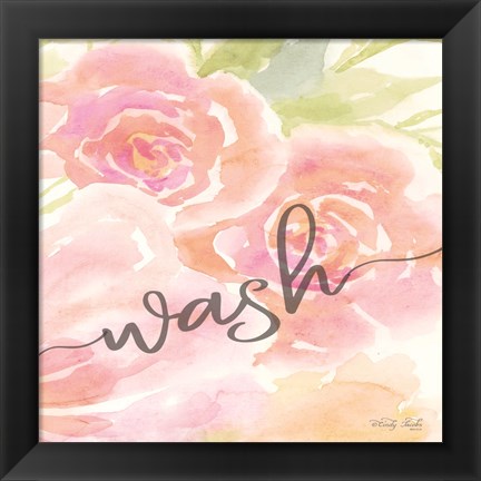 Framed Floral Wash Print