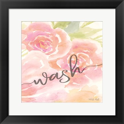 Framed Floral Wash Print