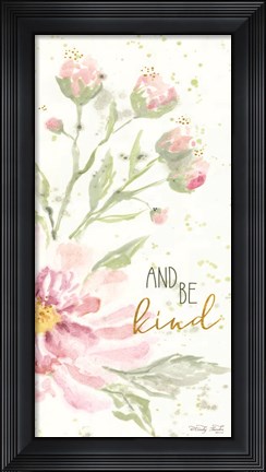 Framed Floral Be Kind Print