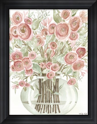 Framed Blush Roses Print