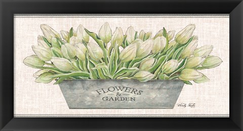 Framed Flowers &amp; Garden White Tulips Print