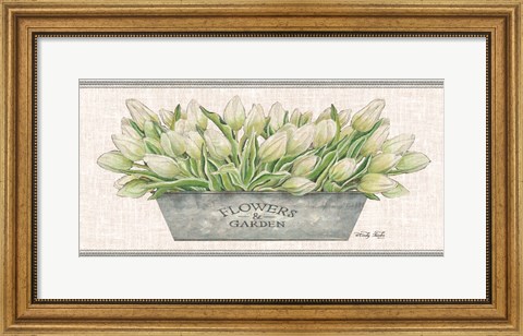Framed Flowers &amp; Garden White Tulips Print