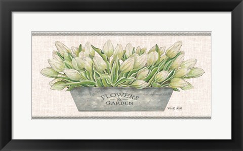 Framed Flowers &amp; Garden White Tulips Print