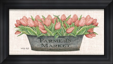 Framed Farmer&#39;s Market Blush Tulips Print
