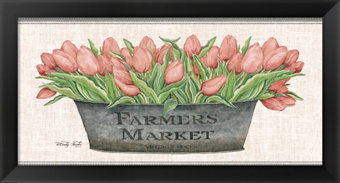 Framed Farmer&#39;s Market Blush Tulips Print