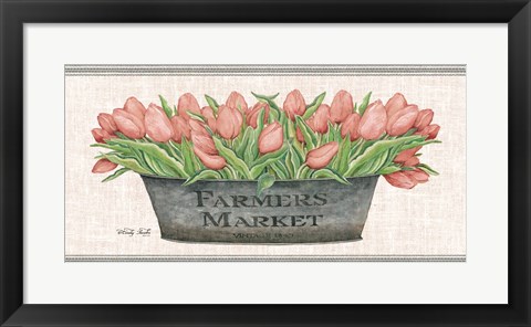 Framed Farmer&#39;s Market Blush Tulips Print