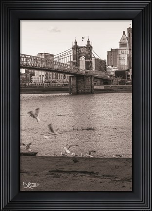 Framed Suspension Bridge I Print