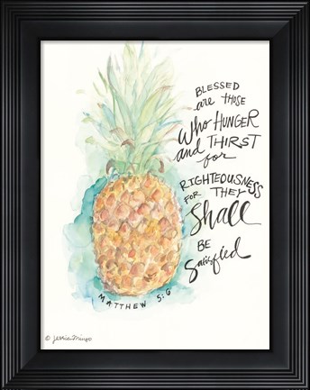 Framed Blessed Pineapple Print