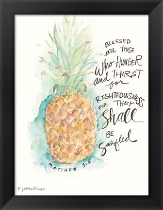 Framed Blessed Pineapple Print