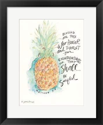 Framed Blessed Pineapple Print