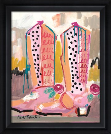 Framed Keep Your Boots Dirty Print