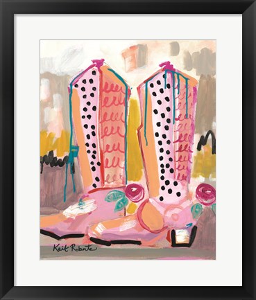 Framed Keep Your Boots Dirty Print