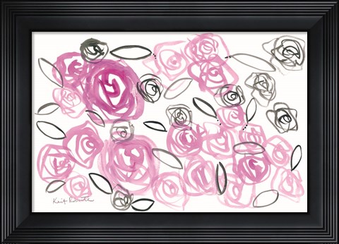 Framed Reflections in Roses Print