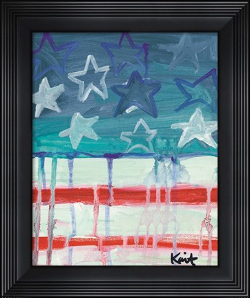 Framed Flag Waving Print