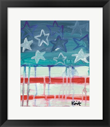 Framed Flag Waving Print